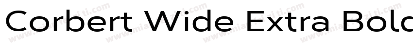 Corbert Wide Extra Bold字体转换